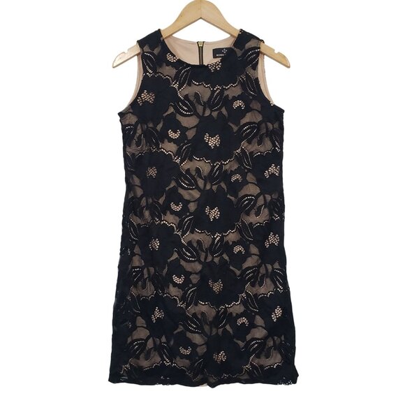 Ronni NIcole Black Lace Sleeveless Shift Dress Size 6 Dark Romantic Goth Glam - Picture 2 of 9
